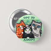 Geretteter/Schutz-Katze Button (Vorne & Hinten)