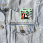 Geretteter Schutz-Katzen-Liebe-Knopf Button (Beispiel)