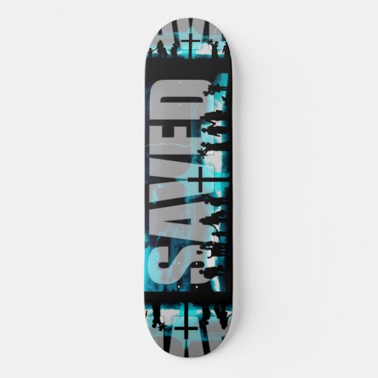 Gerettetes christliches Logo Skateboard deck skate (Vorderseite)