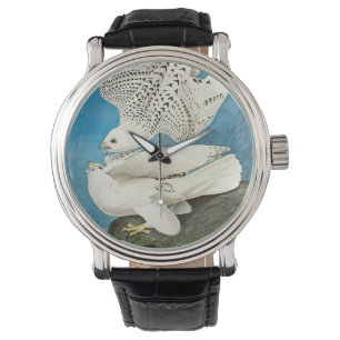 Gerfalken, auch Gyrfalken von John James Audubon Armbanduhr