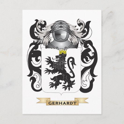 Gerhardt-Wappen (Familienwappen) Postkarte (Vorderseite)