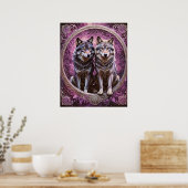 Geri und Freki Poster (Küche)