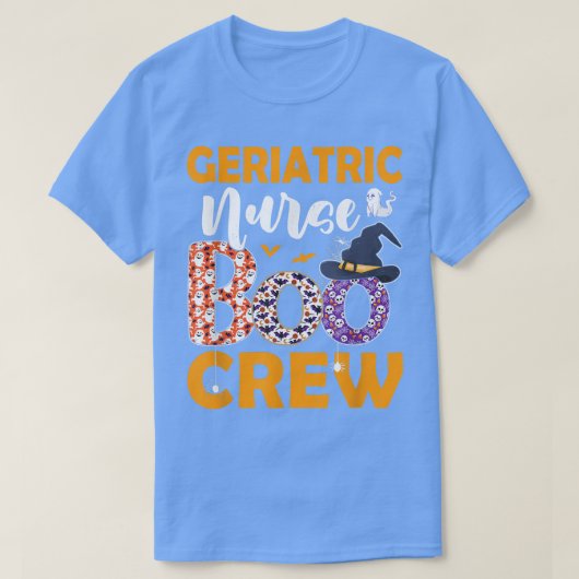 Geriatric Nurse Boo Crew Spooky Boo Ghost Hallowee T-Shirt (Design vorne)