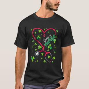 Geriatric Nurse St Patricks Day Liebe Stethoscope T-Shirt