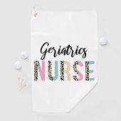 Geriatrics Nurse Cute Leopard Design - Funny Gift Golfhandtuch (Insitu)