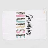 Geriatrics Nurse Cute Leopard Design - Funny Gift Golfhandtuch (Horizontal)