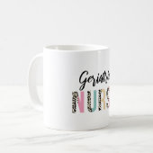 Geriatrics Nurse Cute Leopard Design - Funny Gift Kaffeetasse (Vorderseite Links)