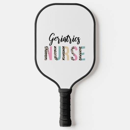 Geriatrics Nurse Cute Leopard Design - Funny Gift Pickleball Schläger (Vorderseite)