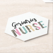 Geriatrics Nurse Cute Leopard Design - Funny Gift Untersetzer (angewinkelt)