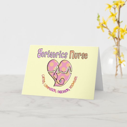 Geriatrics Nurse Gifts Karte (Gelbe Blume)