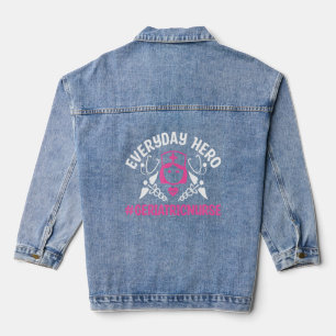 Geriatrische Krankenschwester Geriatrici Jeansjacke