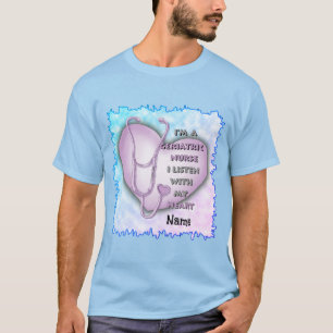 Geriatrische lila Herzkrankheit T-Shirt