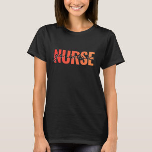 Geriatrische Pflegekraft Moderne Typografie T-Shirt