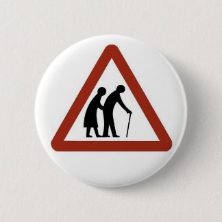 Geriatrischer Krankenschwester-Knopf Button
