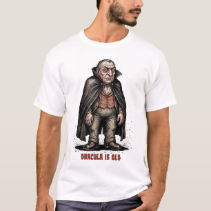 Geriatrischer Vampir-Humor gealtert Graf Dracula T-Shirt
