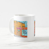 Gericht-Cartoon Kaffeetasse (Vorderseite Links)