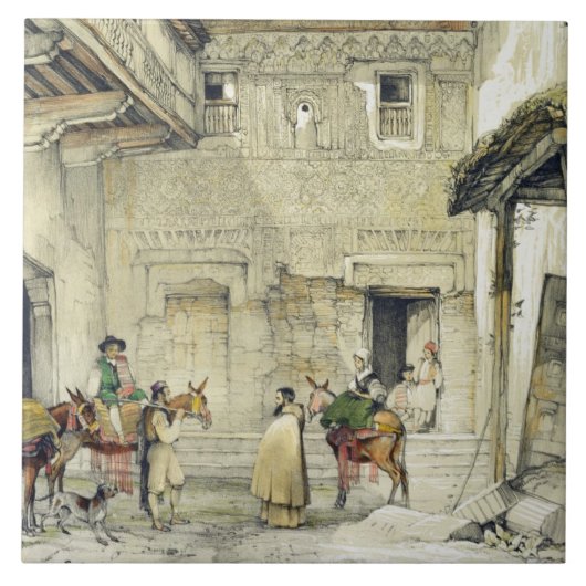 Gericht der Moschee (Patio de la Mesquita), von ' Fliese (Vorderseite)