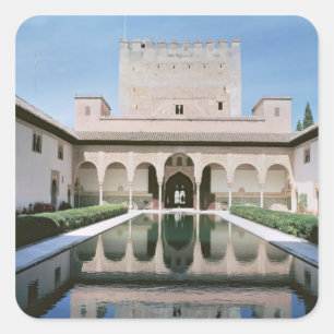 Gericht der Myrten, 1333 eröffnet Quadratischer Aufkleber