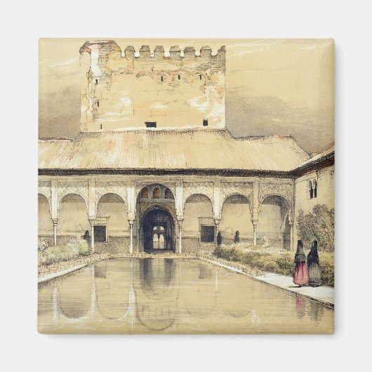 Gericht der Myrten (Patio de los Arrayanes) und Magnet (Vorne)