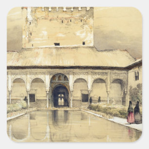 Gericht der Myrten (Patio de Los Arrayanes) und Quadratischer Aufkleber