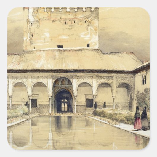 Gericht der Myrten (Patio de los Arrayanes) und Quadratischer Aufkleber (Vorderseite)