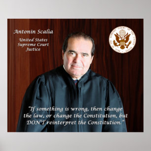 Gericht-Gerechtigkeit Antonin Scalia u. Poster