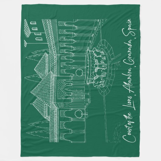 Gericht von Alhambra 2 Fleecedecke (Vorderseite)