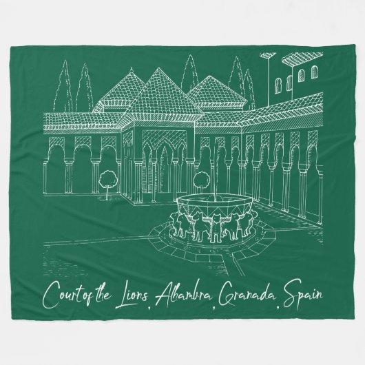 Gericht von Alhambra 2 Fleecedecke (Vorderseite (Horizontal))