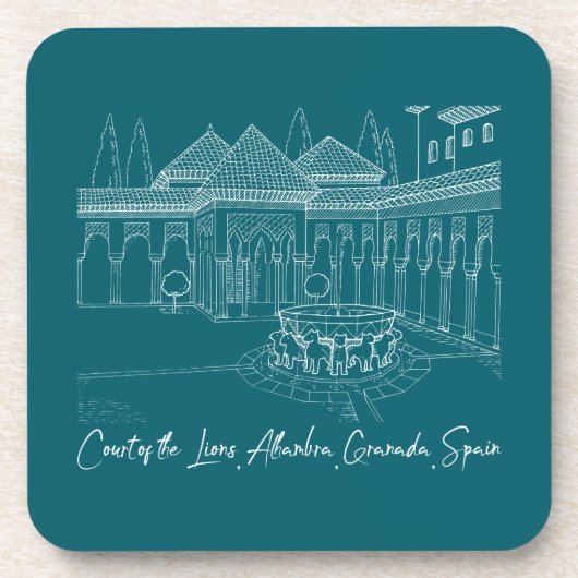 Gericht von Alhambra 2 Getränkeuntersetzer (Vorderseite)