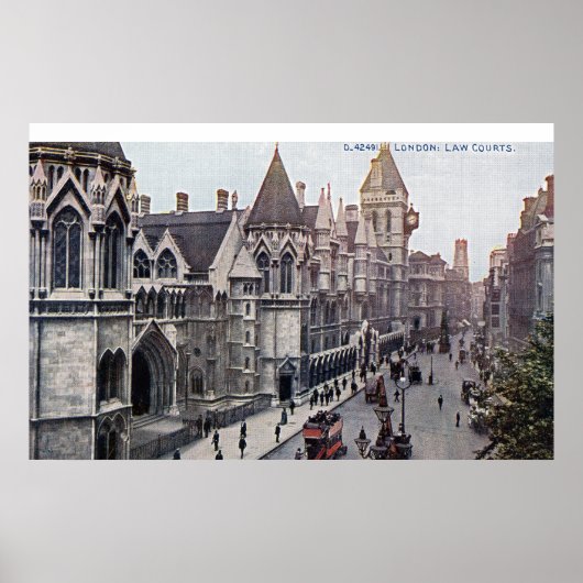 Gerichten London 1925 Vintag Poster (Vorne)