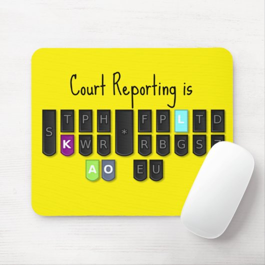 Gerichts-Bericht ist coole Steno Mousepad (Mit Mouse)