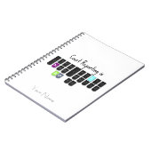 Gerichts-Bericht ist coole Steno Tastatur Notizblock (Linke Seite)