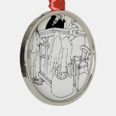 Gerichts-Cartoon 5621 Ornament Aus Metall (Rechts)