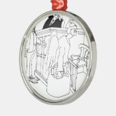 Gerichts-Cartoon 5621 Ornament Aus Metall (Links)