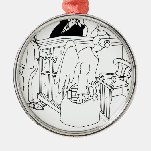 Gerichts-Cartoon 5621 Ornament Aus Metall (Vorne)