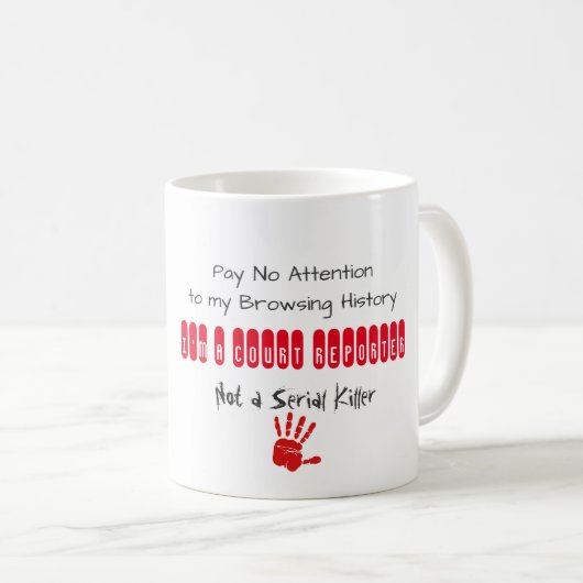 Gerichts-Reporter-GrasengeschichtsTasse Kaffeetasse (VorderseiteRechts)