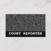 Gerichtsberater Rechtliche Terminologie Visitenkarte (Vorderseite)