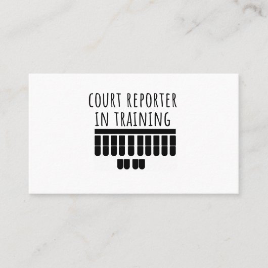 Gerichtsbericht in der Trainings-Visitenkarte Visitenkarte (Vorderseite)