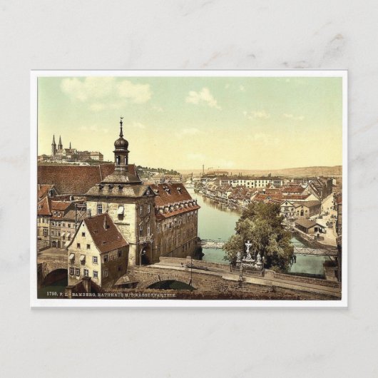 Gerichtsgebäude, Bamberg, Bayern, Deutschland Vint Postkarte (Vorderseite)