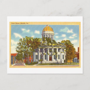 Gerichtsgebäude in Norfolk, Virginia, Vintage Reis Postkarte