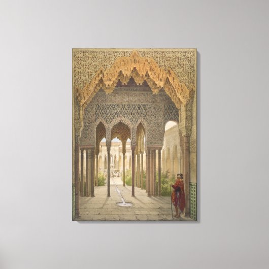 Gerichtshof der Löwen, Alhambra, Granada, 185 Leinwanddruck (Vorderseite)