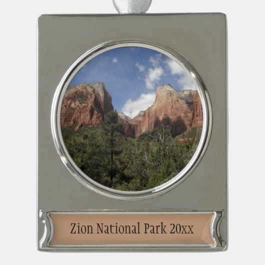 Gerichtshof der Patriarchen II im Zion-Nationalpar Banner-Ornament Silber (Vorderseite)