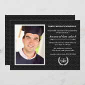 Gerichtshof Symbol Foto Law School Abschluss Einla Einladung (Vorne/Hinten)