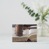 Gerichtssaal-Entscheidungs-Visitenkarten Visitenkarte (Stehend Vorderseite)