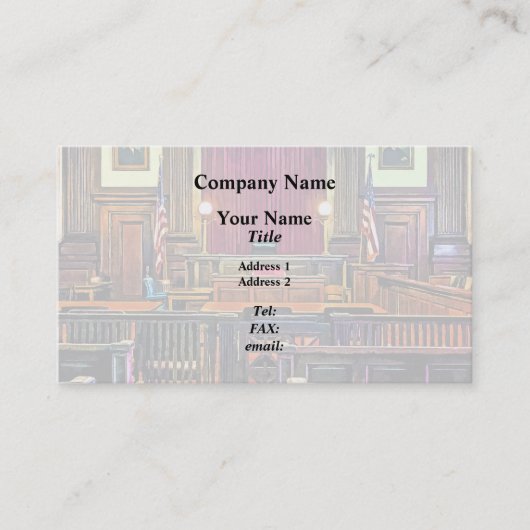 Gerichtssaal Visitenkarte (Vorderseite)