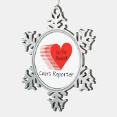 Gerichtsschreiber-Aufzeichnung Schneeflocken Zinn-Ornament (Rechts)