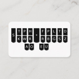 Gerichtsschreiber schwarze Steno Visitenkarte