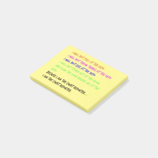 Gerichtsschreiber-Temperament-Wutanfall-klebrige Post-it Klebezettel (angewinkelt)
