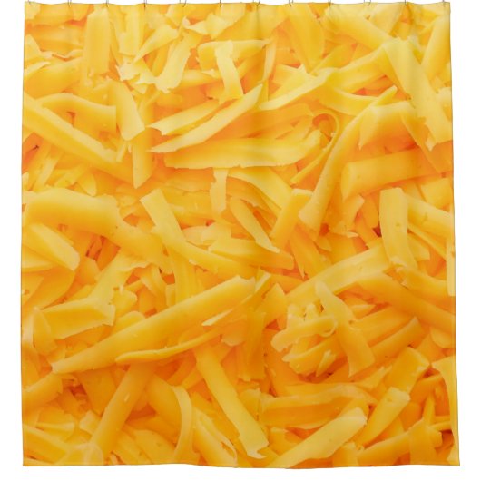 geriebener Cheddar-Käse Duschvorhang (Vorderseite)