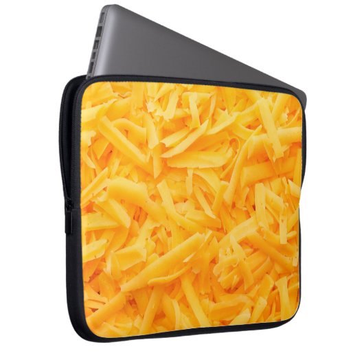 geriebener Cheddar-Käse Laptopschutzhülle (Vorne Rechts)
